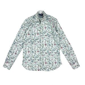 TM Lewin Floral Print Long Sleeve Button Up Dress Shirt